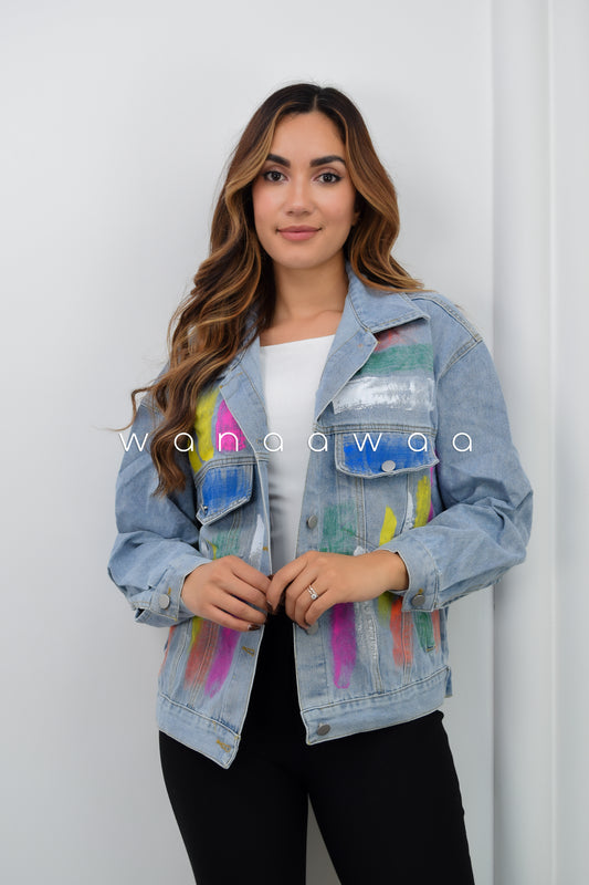 CHAQUETA DENIM BROCHAZOS