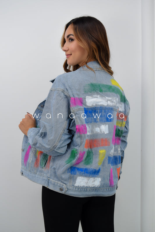 CHAQUETA DENIM BROCHAZOS