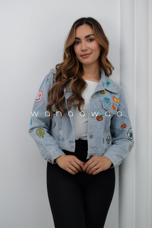 CHAQUETA DENIM PARCHES