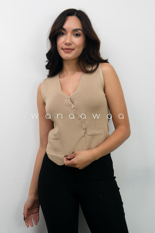 CHALECO PUNTO ASIMÉTRICO